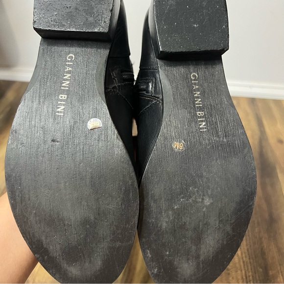 Gianni Bini Black Brown Tall Side Zip Riding Boots SZ 8 - Picture 8 of 11